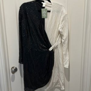H&M two toned sequin cocktail dress